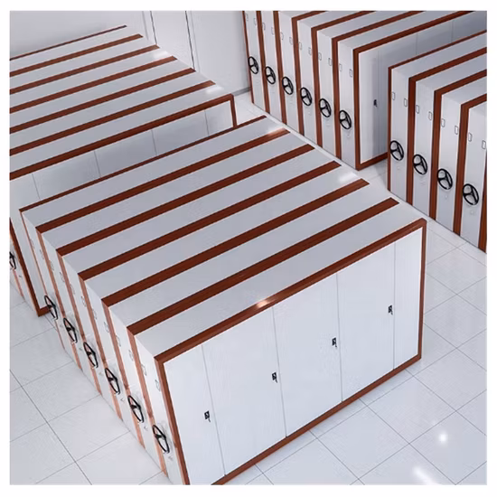 Armário de armazenamento móvel de rack de arquivos de escritório inteligente Expandir estrutura densa Arquivar prateleiras móveis de aço